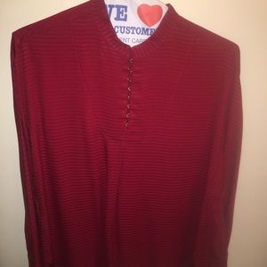 Mm LaFleur red blouse medium